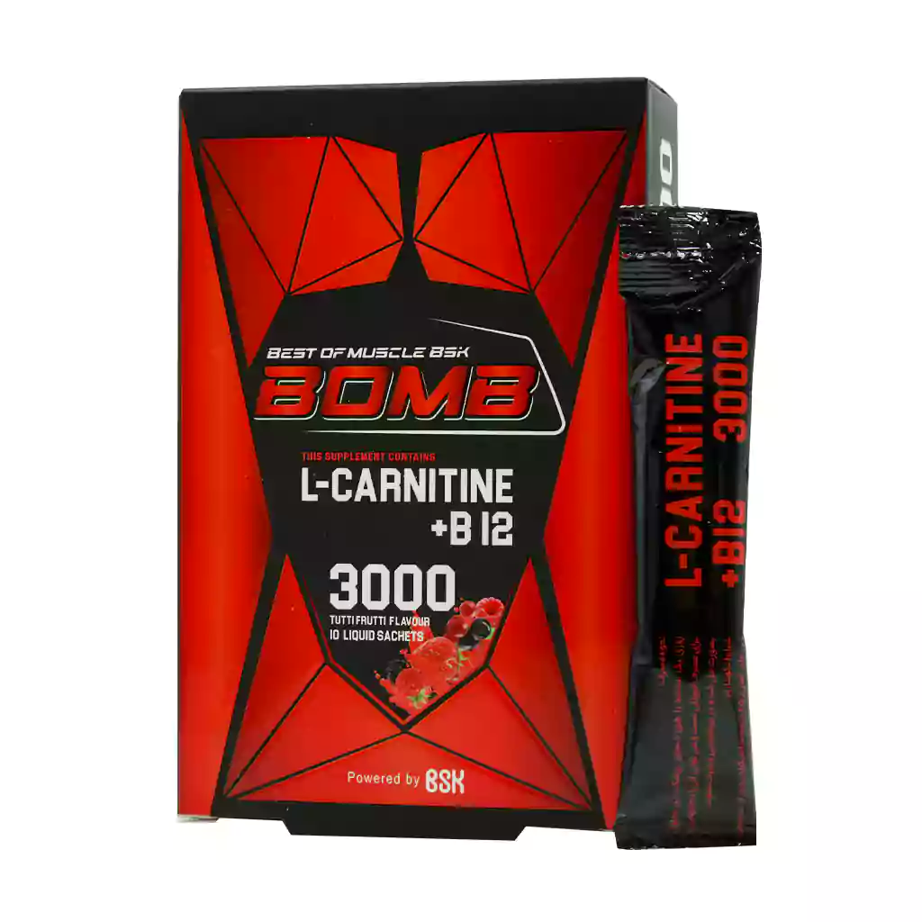 ساشه مایع ال کارنیتین 3000 و ویتامین B12 بنیان سلامت کسری 10 عدد
